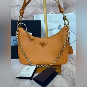 Prada Re-Edition mini Saffiano Leather Shoulder Bag